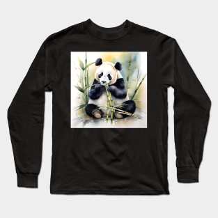 Panda Bear Study Long Sleeve T-Shirt